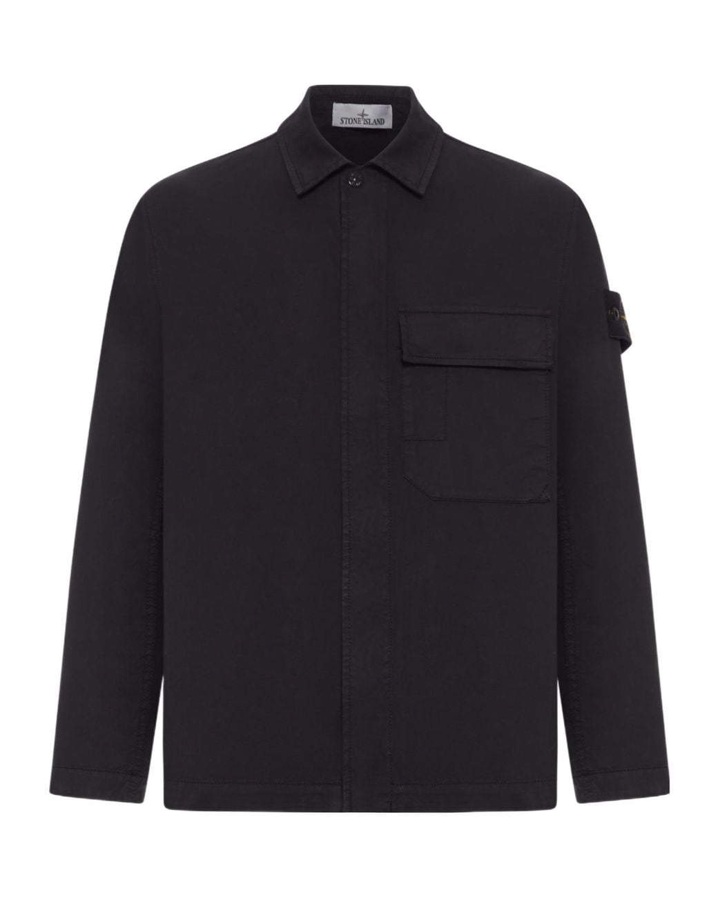 Stone Island Blue Compass Badge Overshirt for men