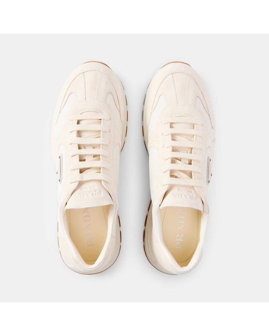 Prada White Low-Top Sneakers for men