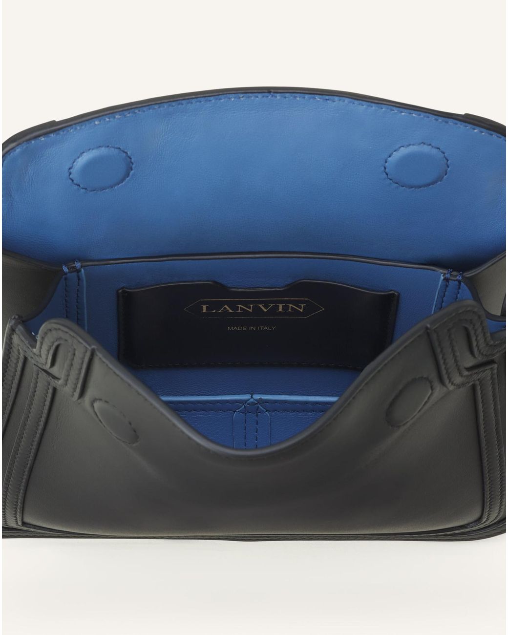 Lanvin Black Compagnon Flap Shoulder Bag