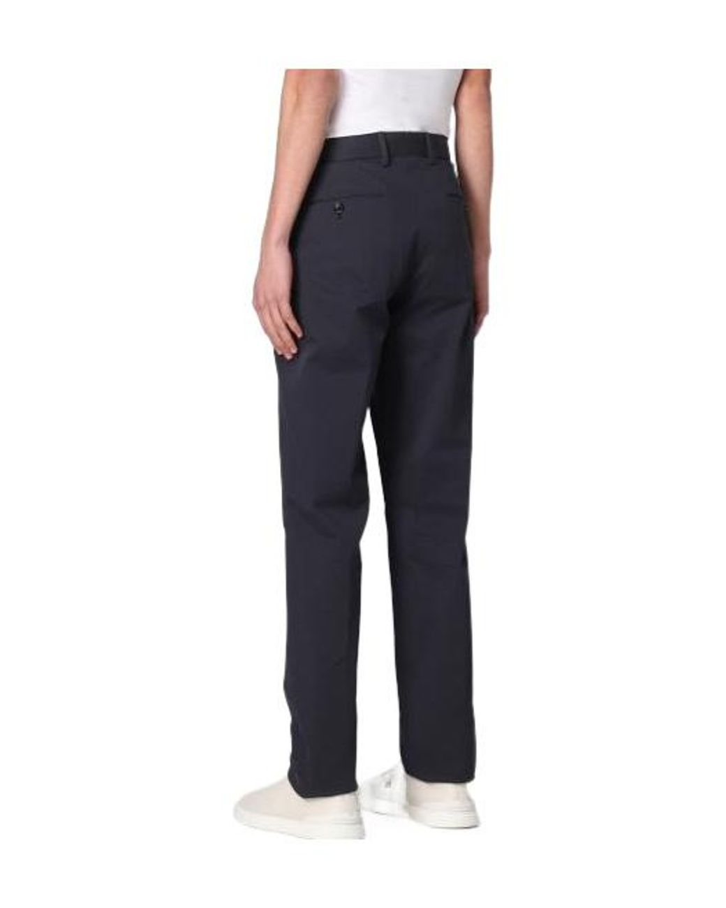 Zegna Blue Straight-Leg Cotton Chino Trousers for men