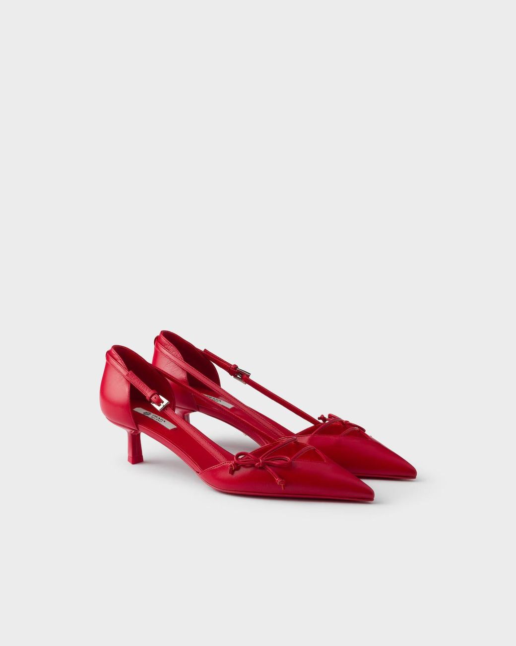 Prada Red Leather Decolette