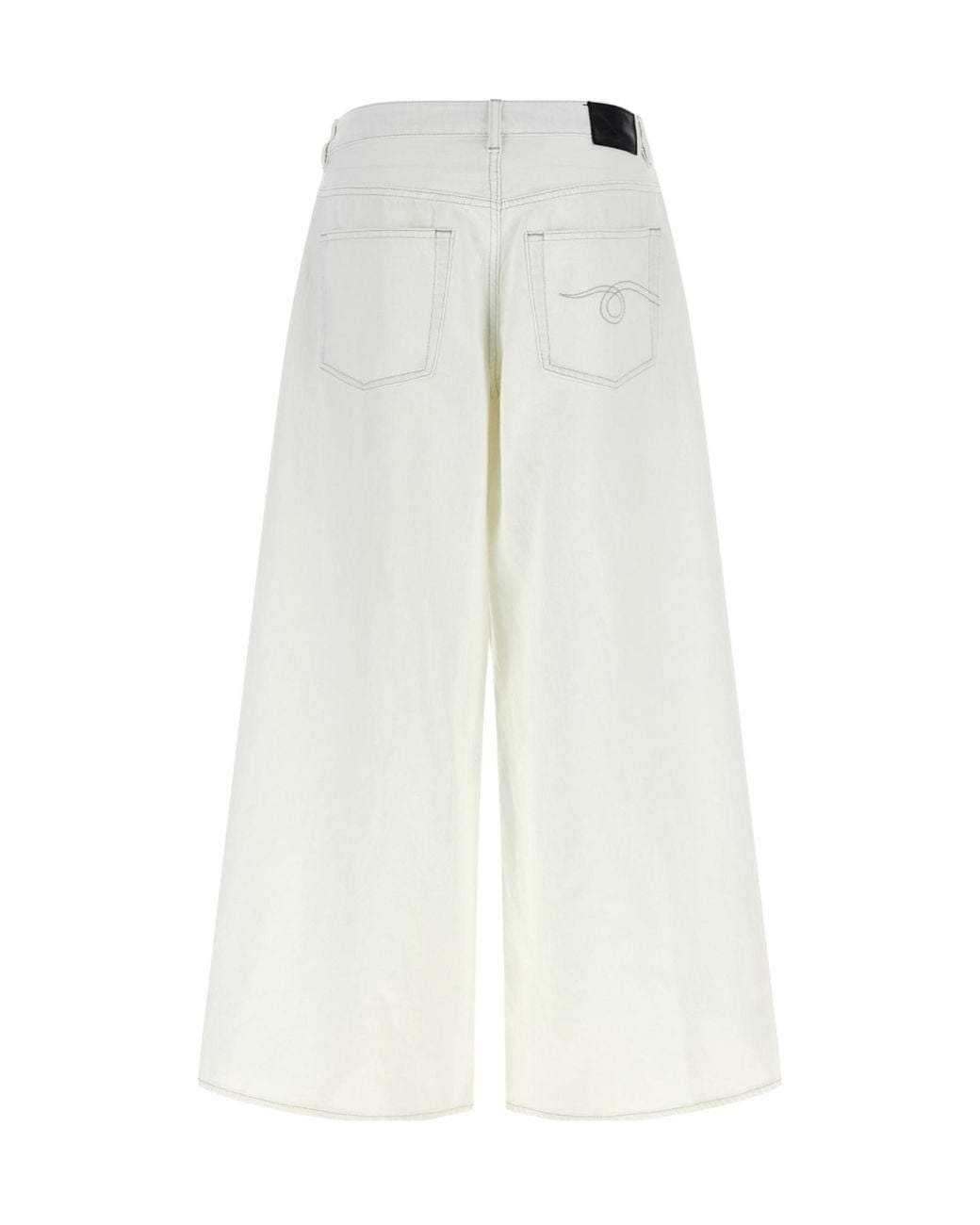 R13 White Belt Loop Jeans