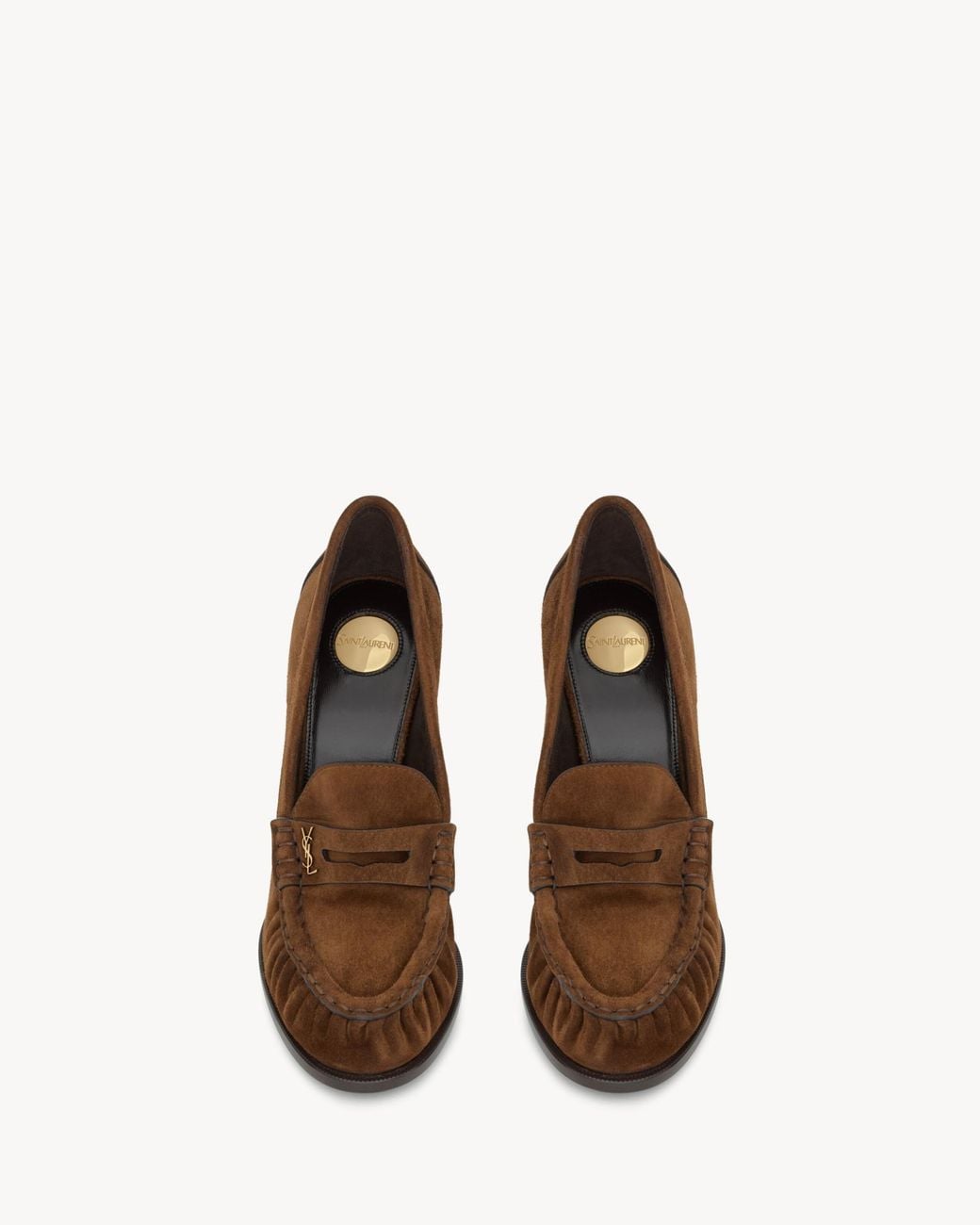 Saint Laurent Brown Le Loafer 110 Heeled Pumps