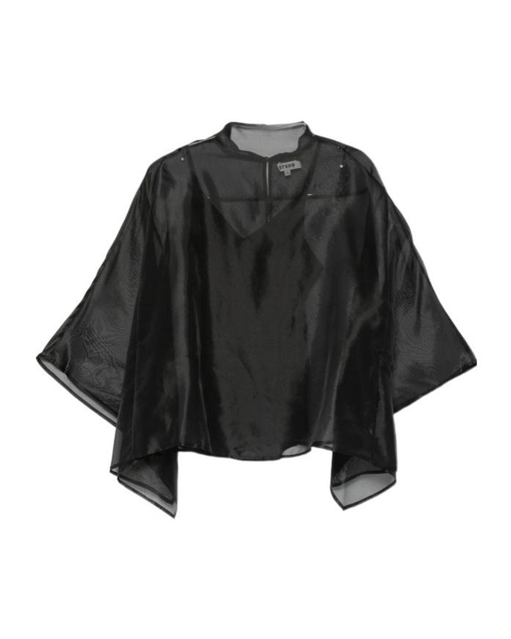 Staud Black Cape-Style Top