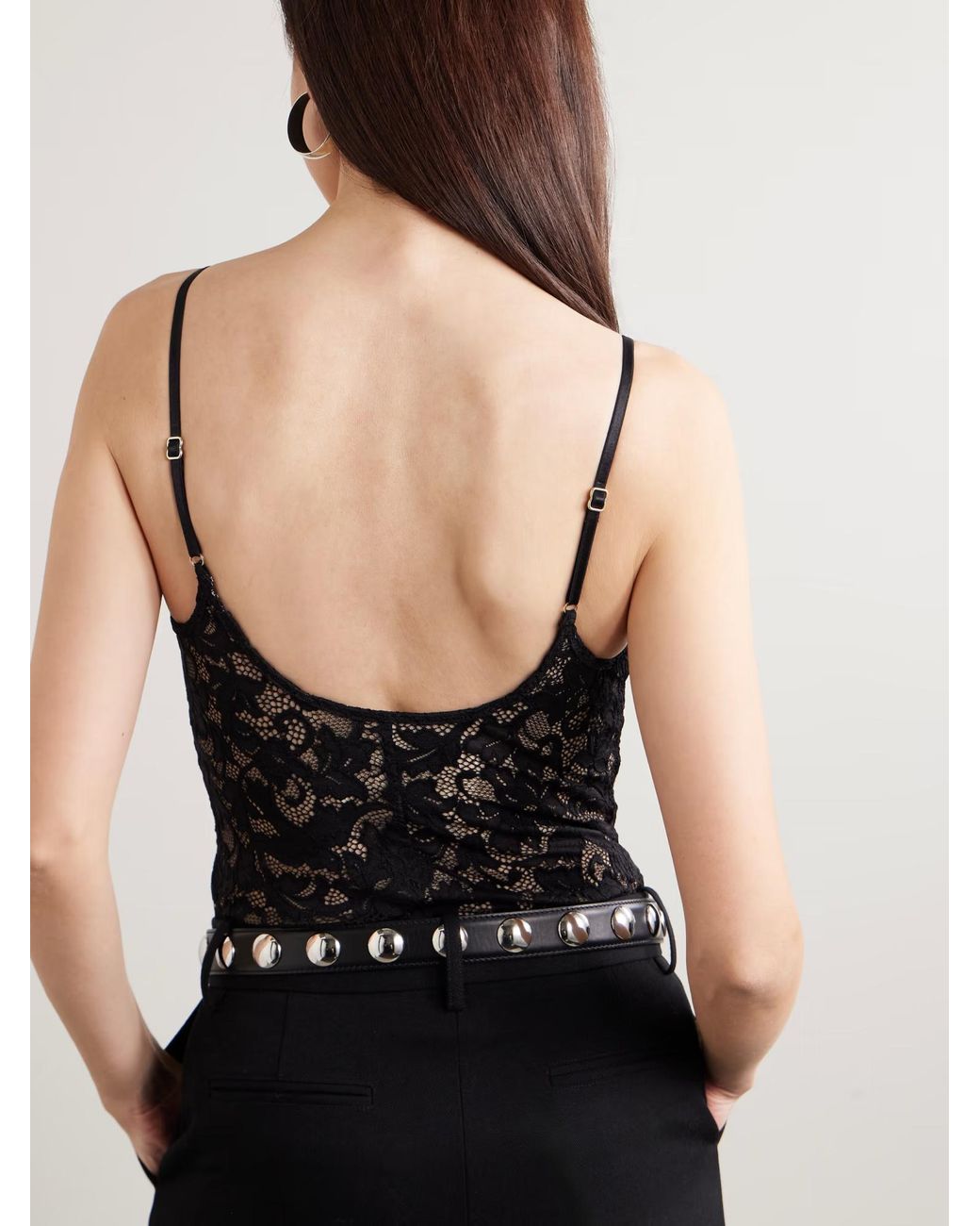 Zimmermann Black Corded Lace Bodysuit