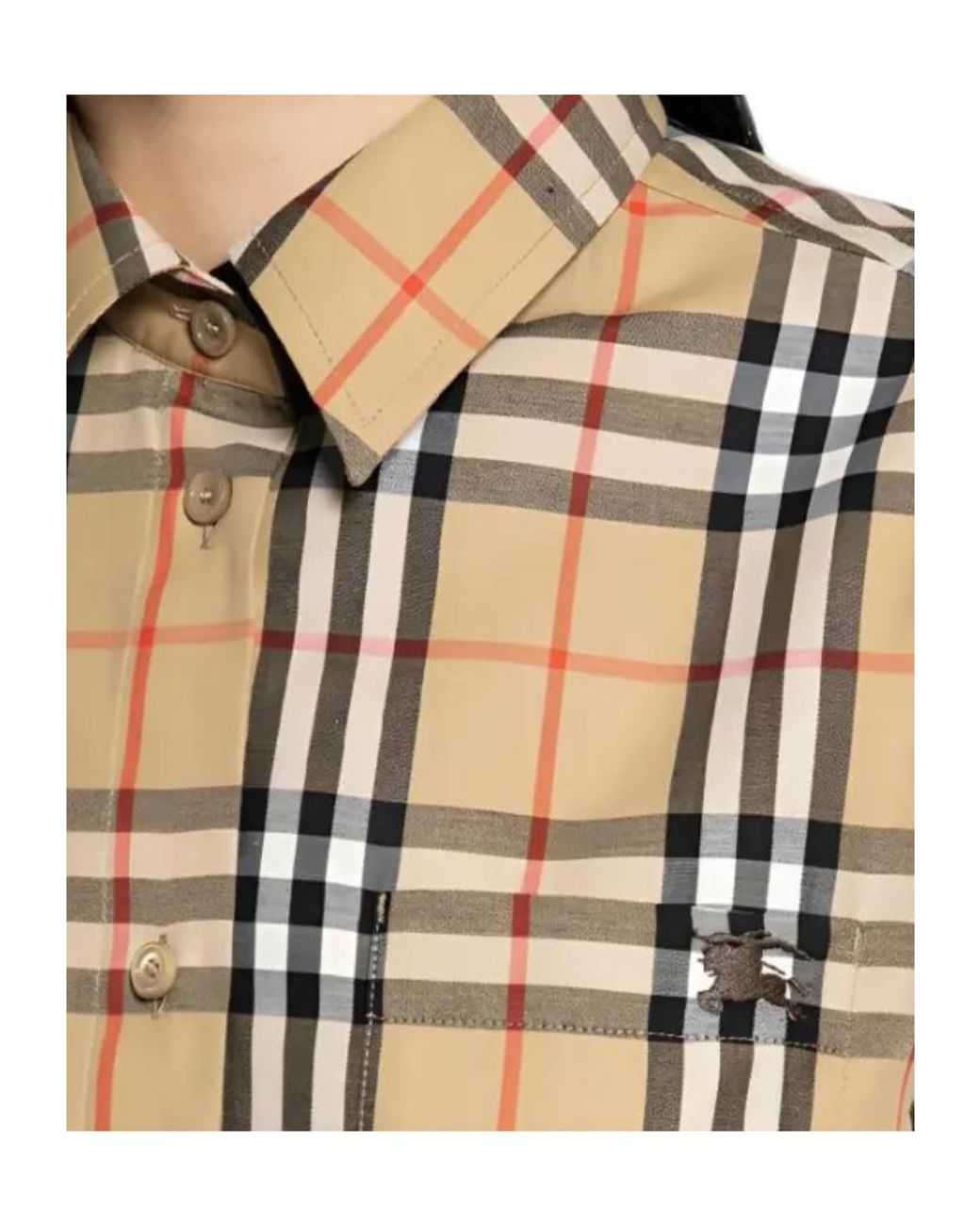 Burberry Green Ekd Embeoidered Checked Shirt