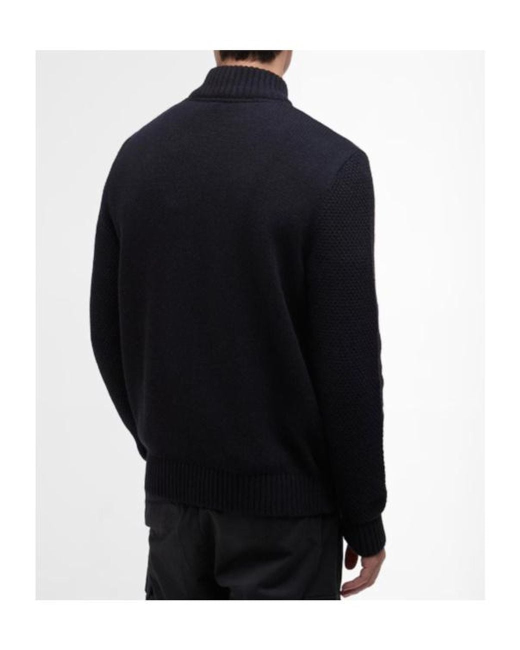 Barbour Blue Long-Sleeved Half-Zip Sweater for men