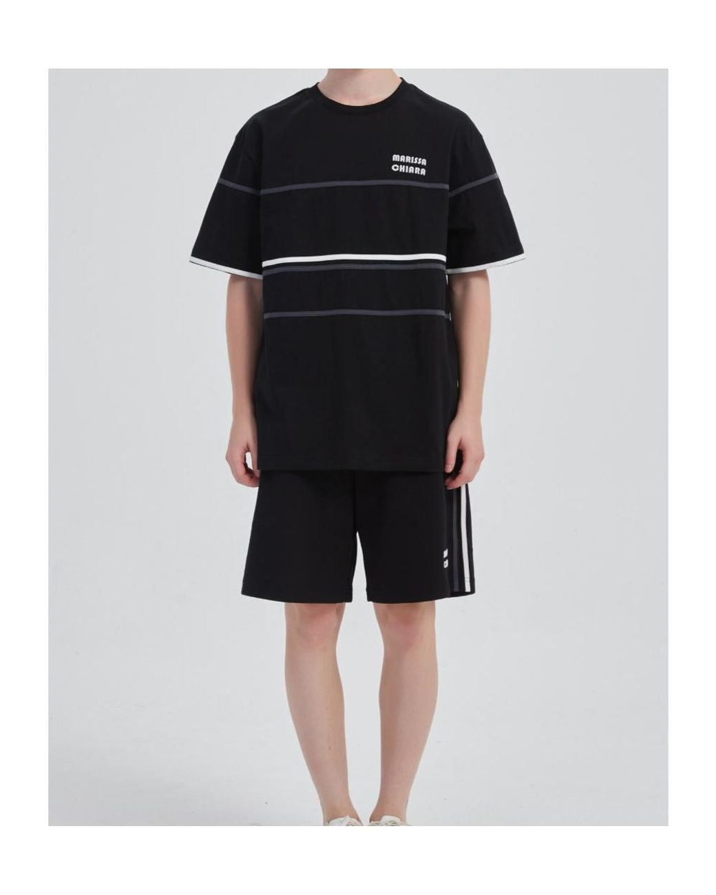 Marissa Chiara Black Drawstring Shorts for men