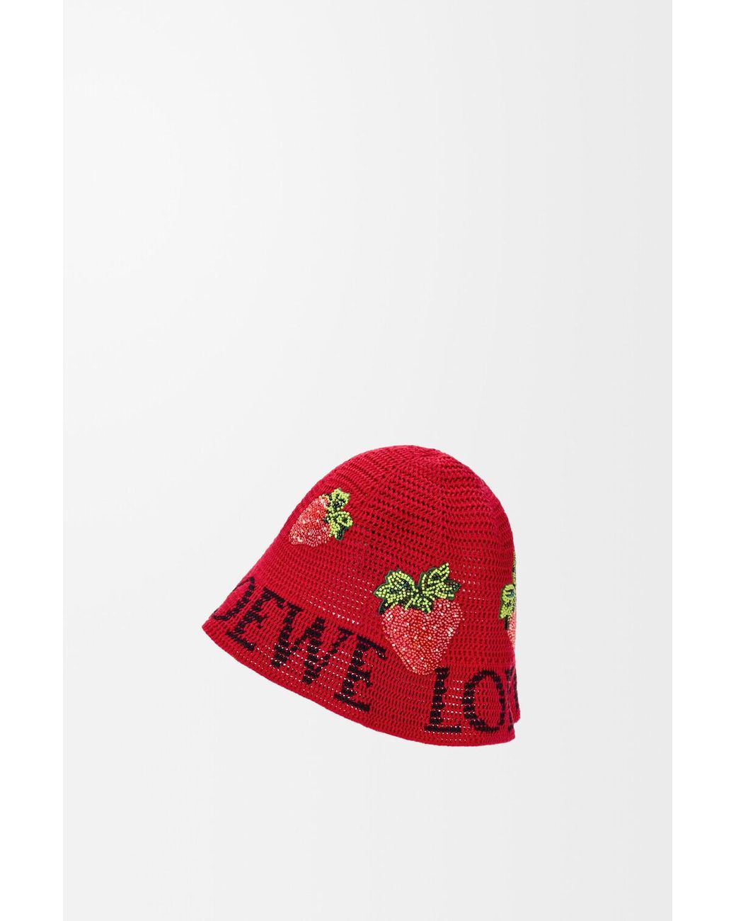 Loewe Red Strawberry Bucket Hat