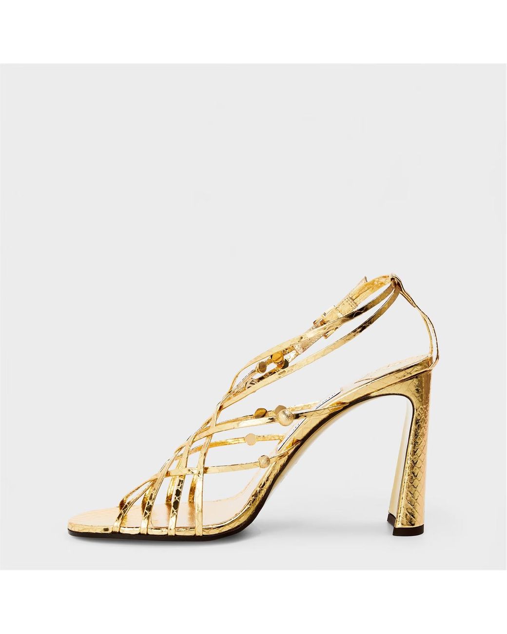Jimmy Choo Metallic Felice 95 Sculptural High-Heeled Sandals
