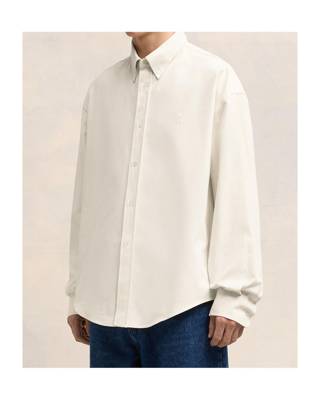 AMI Natural Ami De Coeur Boxy Fit Shirt for men