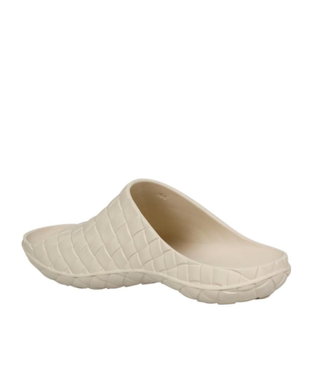 Bottega Veneta White Intreccio Slip-On Slides for men