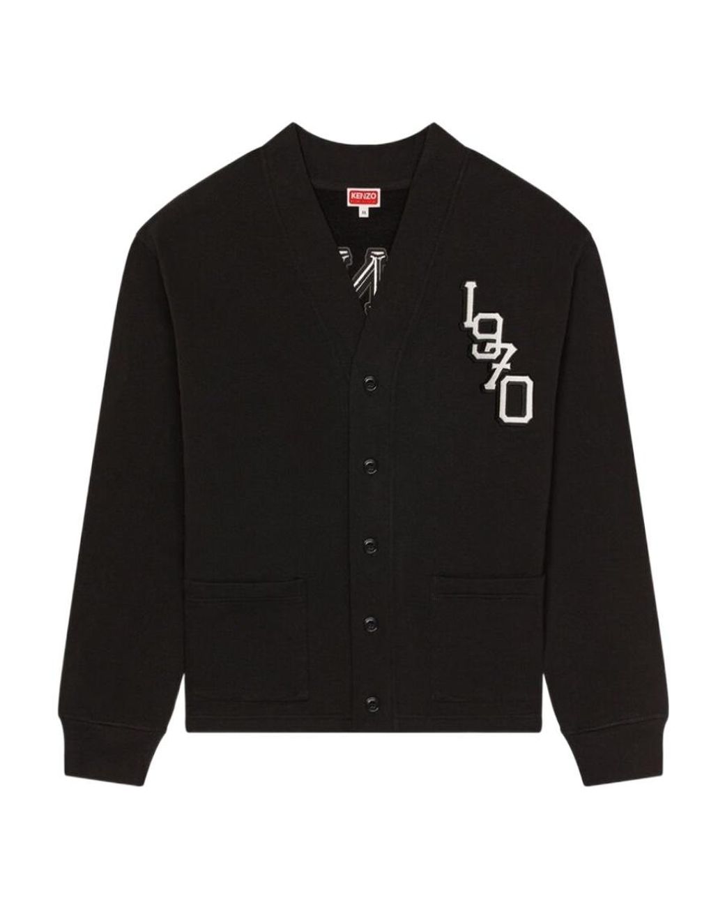 KENZO Black 'Varsity Jungle' Tiger Cardigan for men