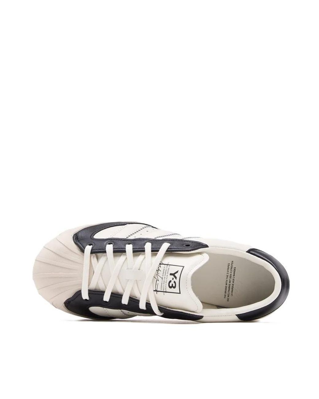 Y-3 White Superstar 3 G Low-Top Sneakers for men