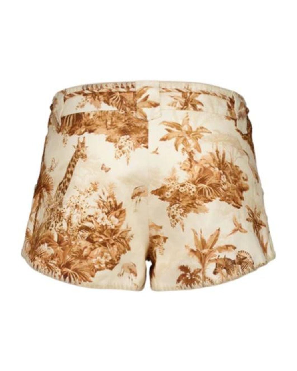 Zimmermann Natural Safari-Print Shorts