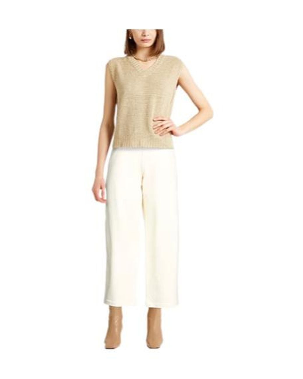 Max Mara White Minimal Solid Sweatpants