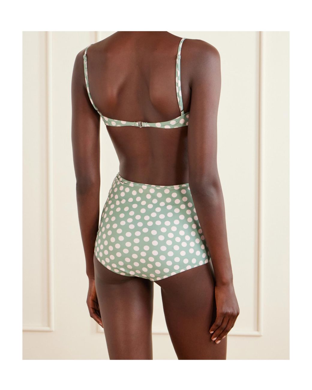 Alaïa Blue Polka Dot Bikini Set