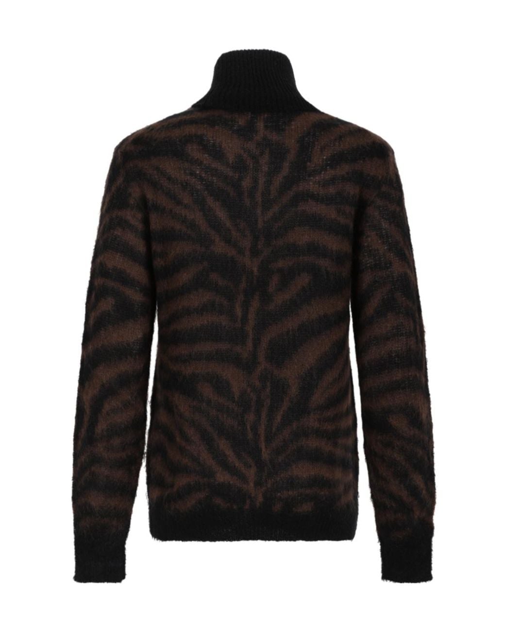 P.A.R.O.S.H. Black P.A.R.O..H. Sheer Patterned Knitted Sweater