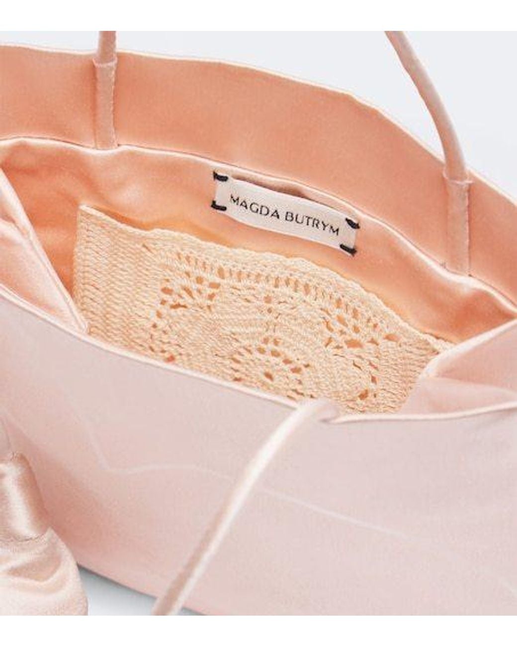 Magda Butrym Pink Julia Small Satin Shoulder Bag