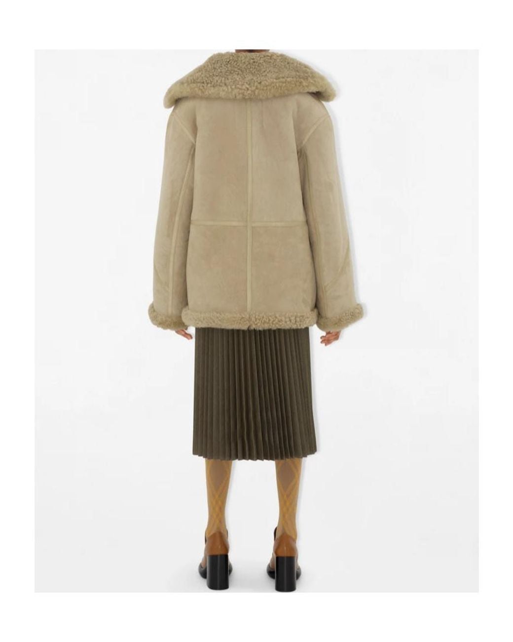 Burberry Natural Long Sleeved Zip-Up Jacket