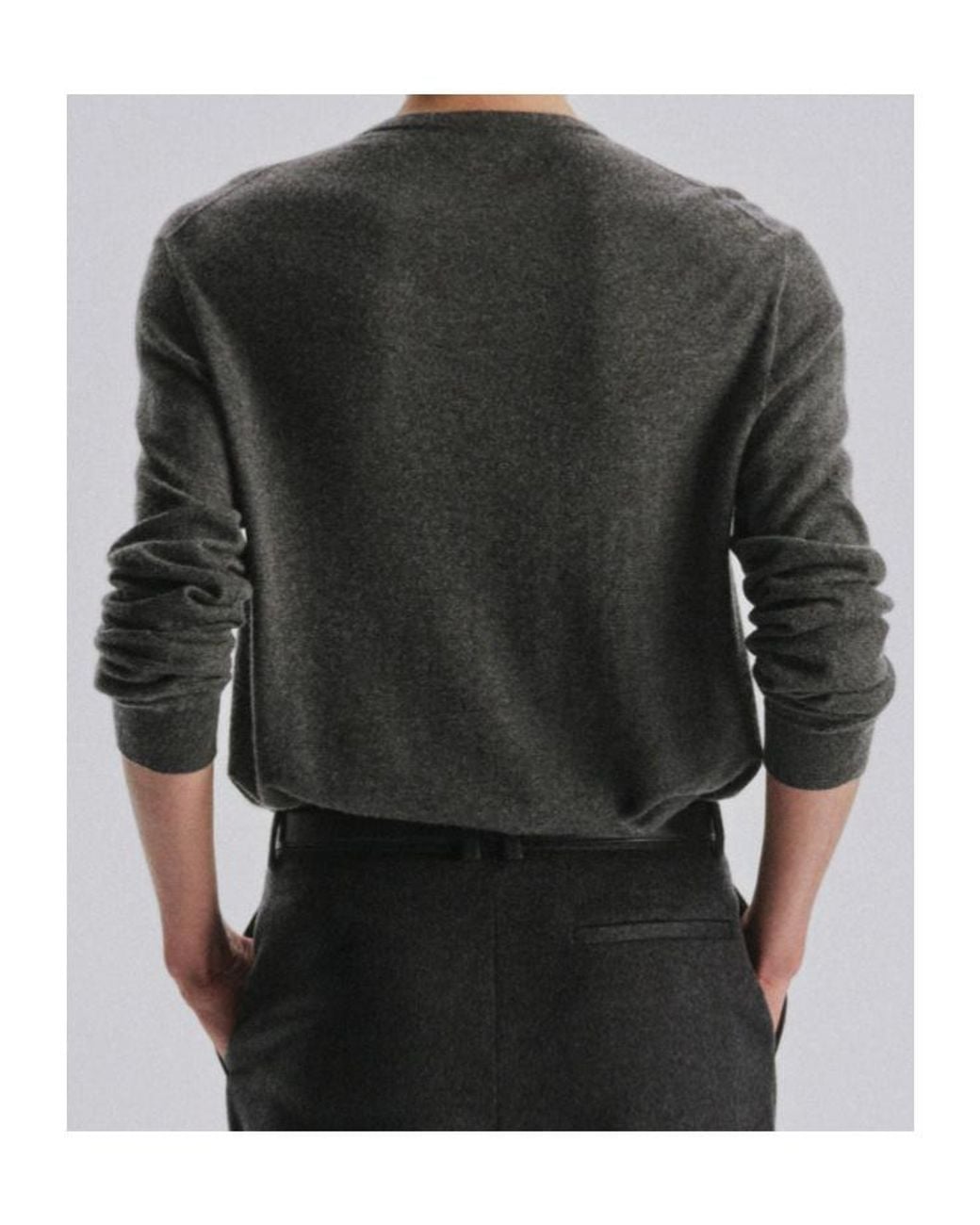 The Row Gray Mapple V-Neck Cashmere Sweater for men