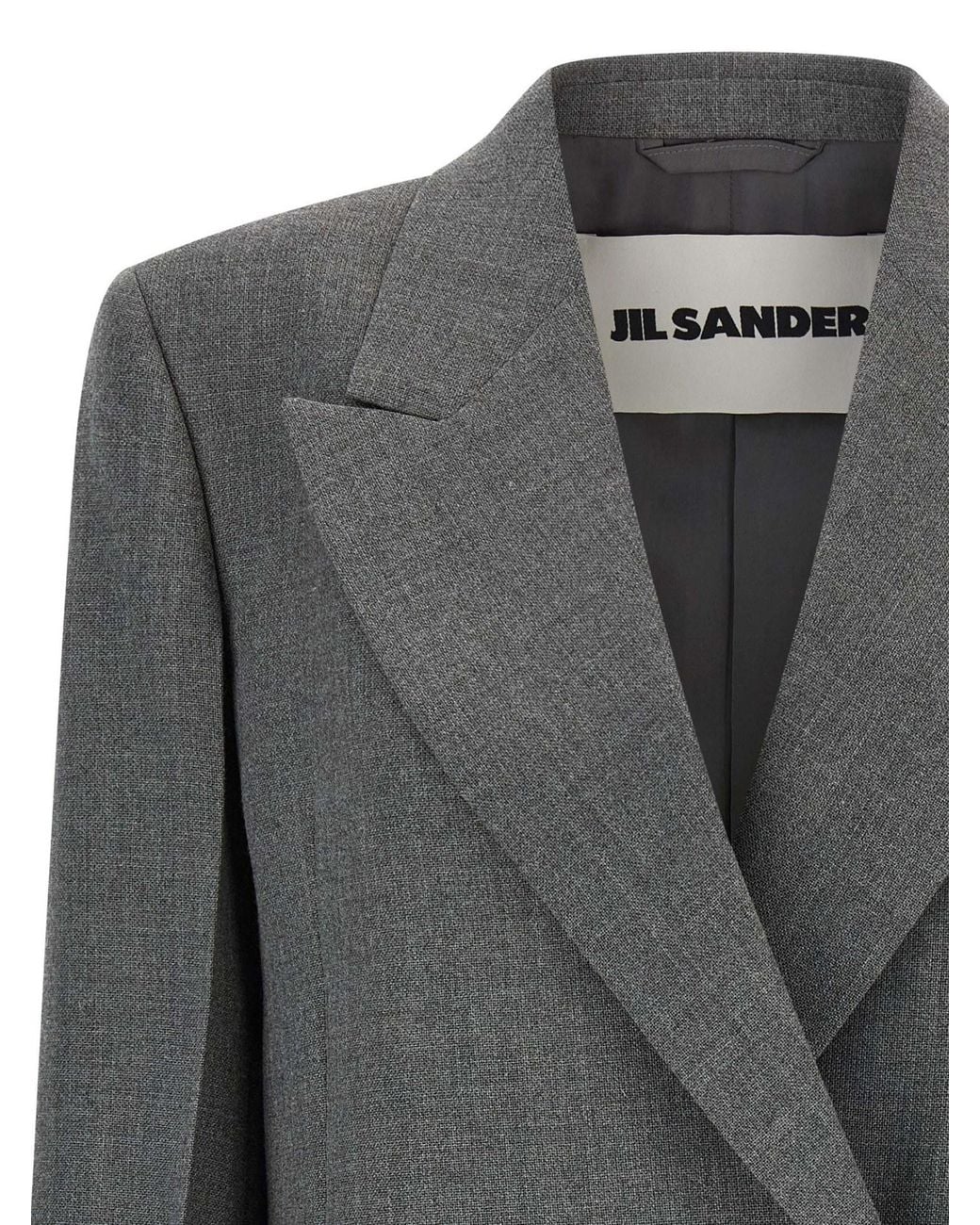 Jil Sander Gray Double Breasted Tailored Blazer