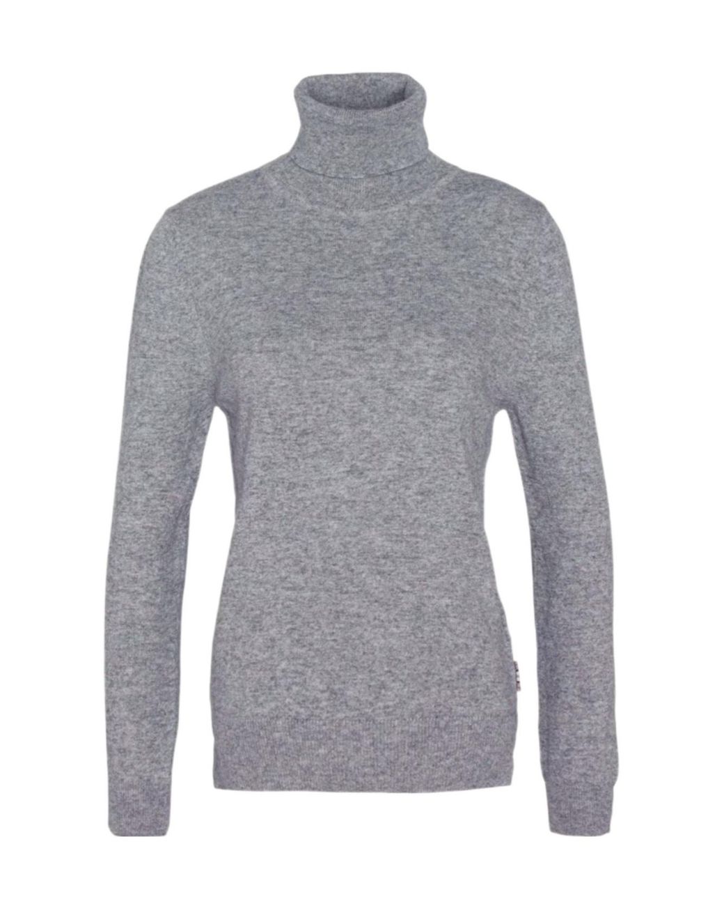 Barbour Gray Pendle Roll-Neck Jumper