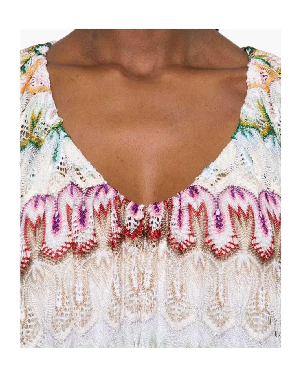 Missoni Pink Crochet-Knit Mini Dress