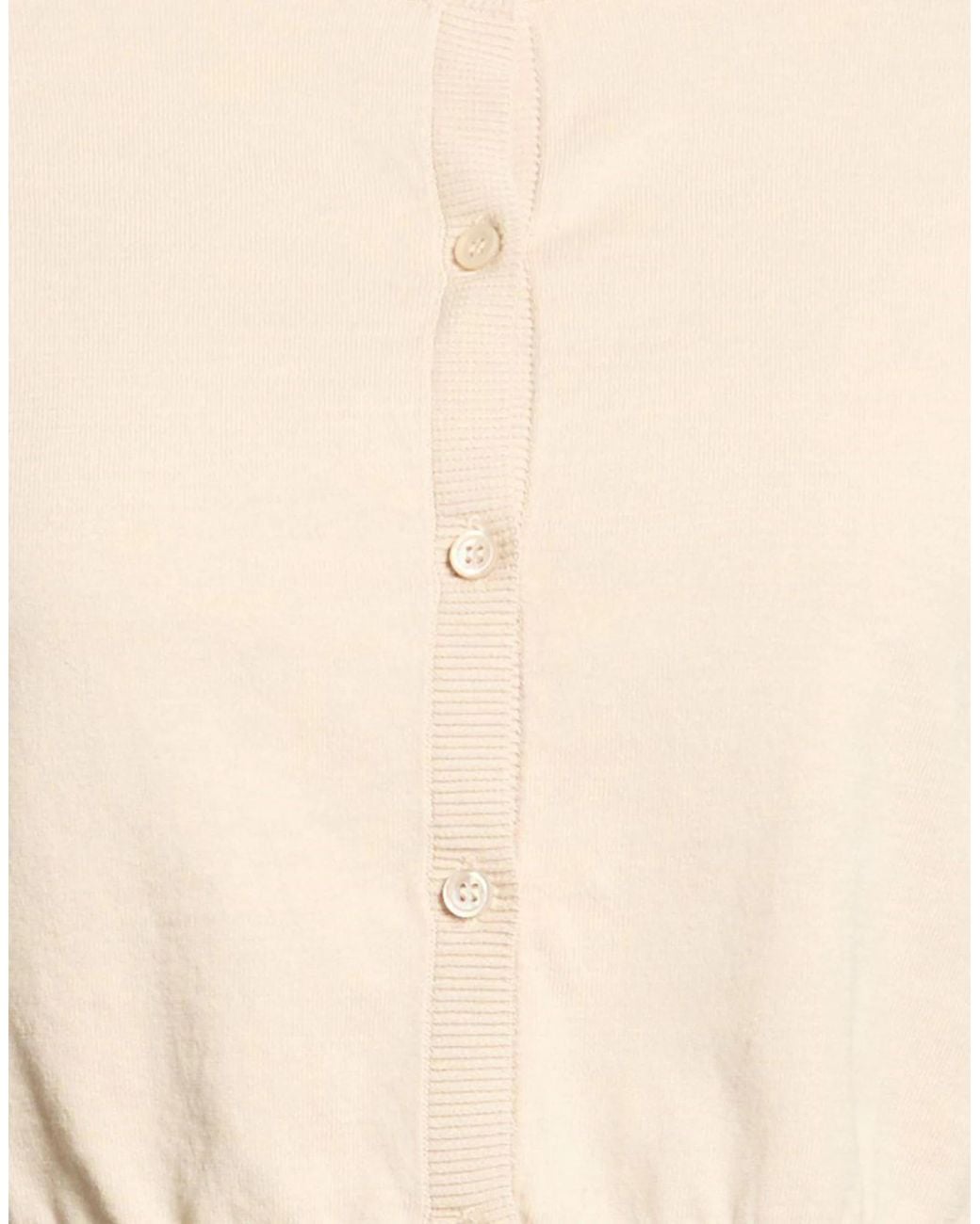 Max Mara Natural Simple Solid-Color Knit Short-Sleeve Top