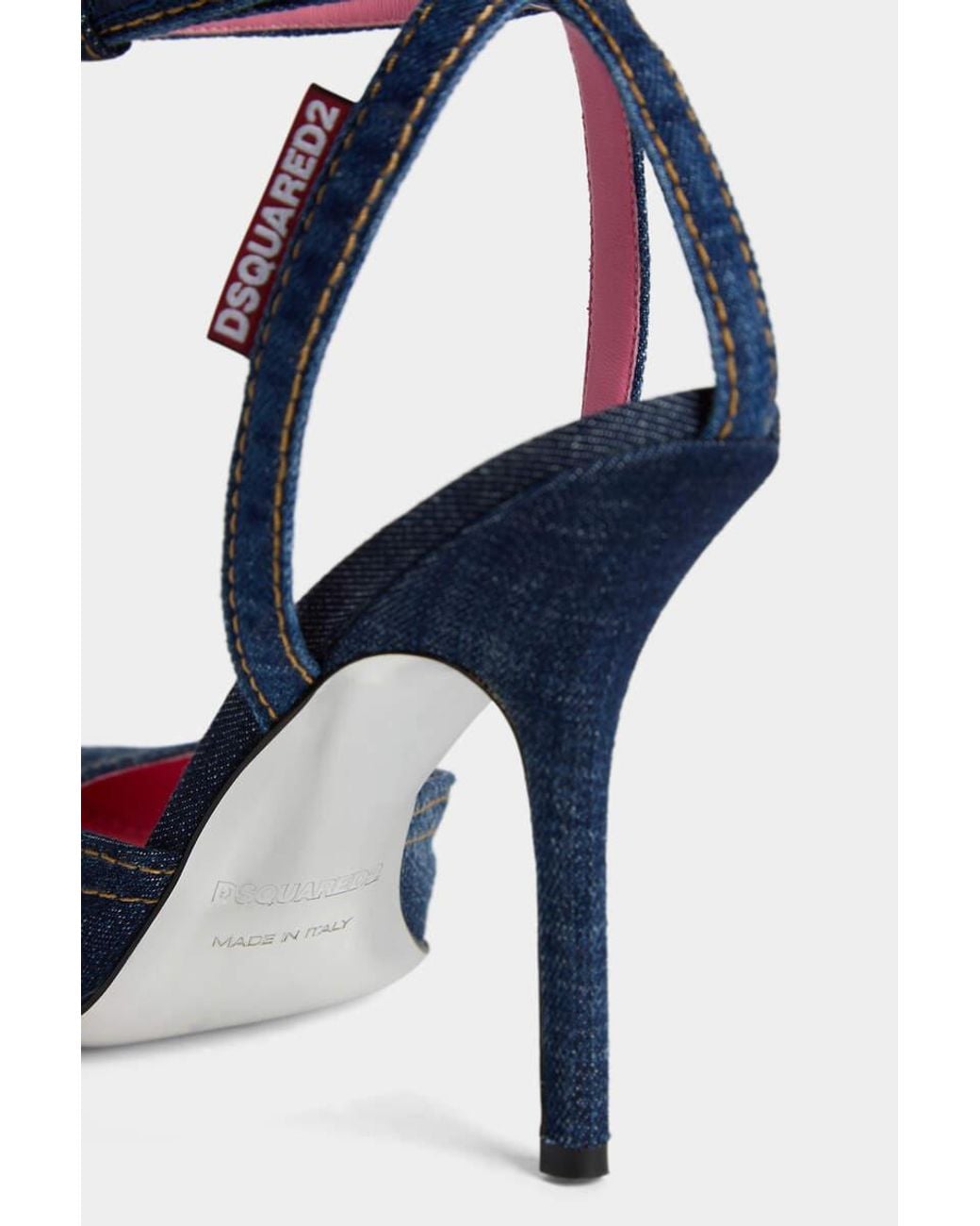 DSquared² Blue Pointed-Toe Denim Pumps