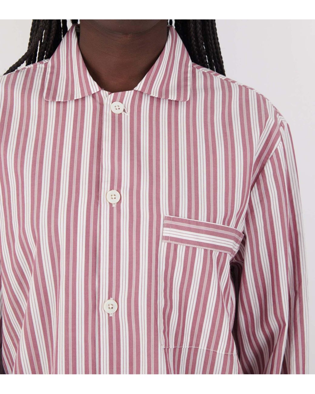Tekla Red Striped Shirt Pajamas