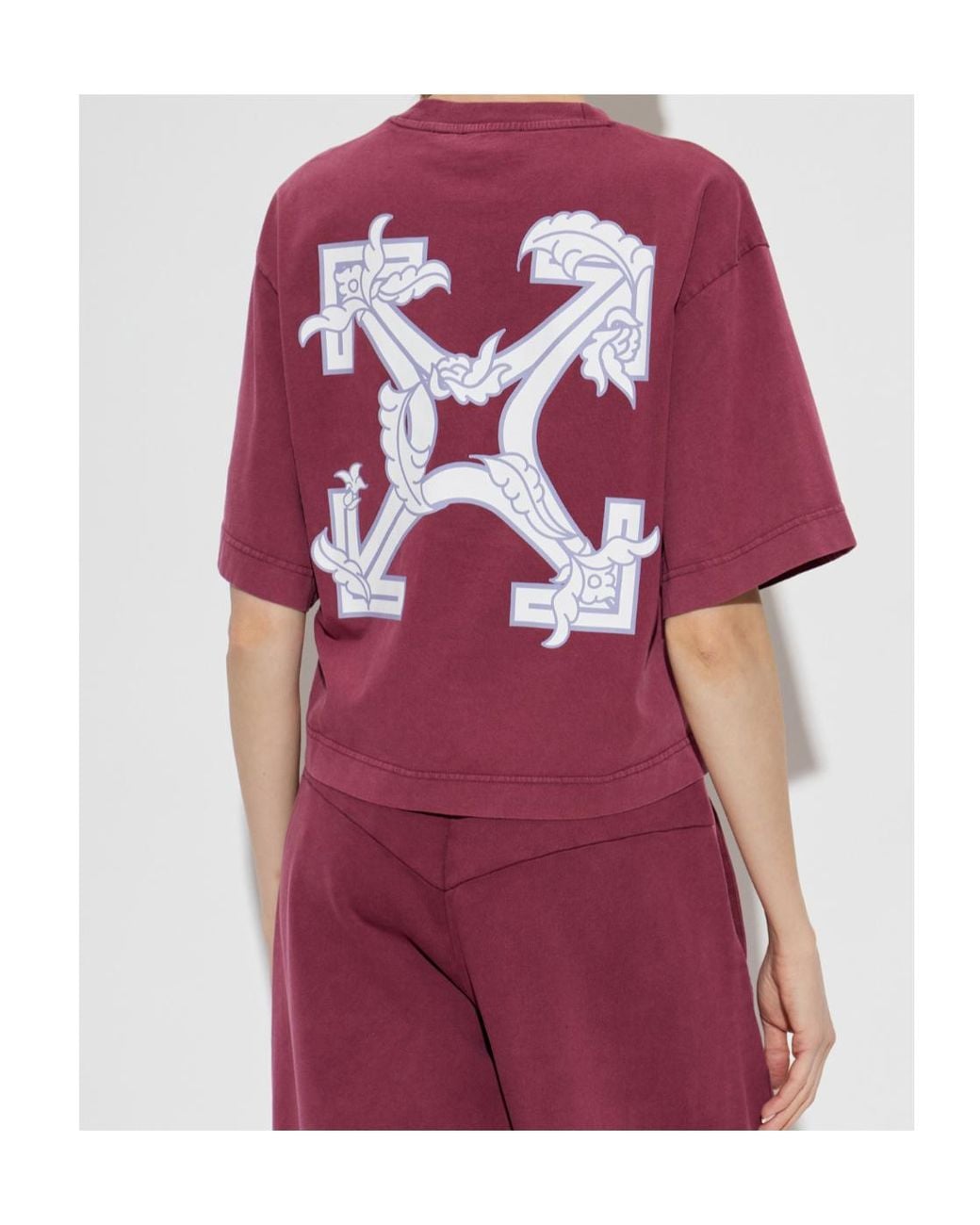 Off-White c/o Virgil Abloh Red Crew-Neck T-Shirt