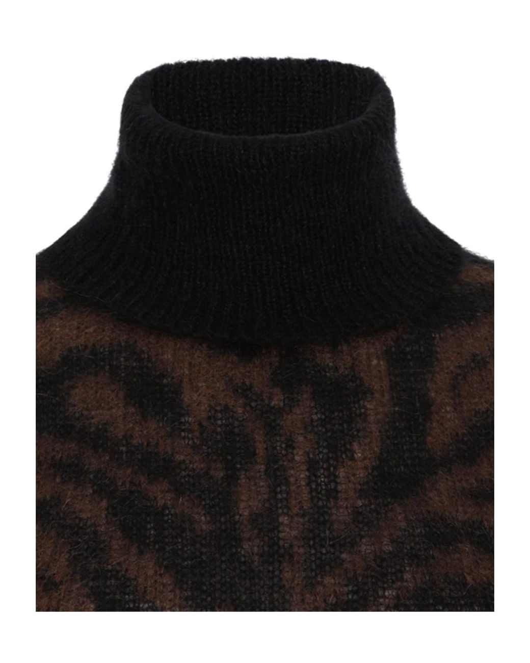 P.A.R.O.S.H. Black P.A.R.O..H. Sheer Patterned Knitted Sweater