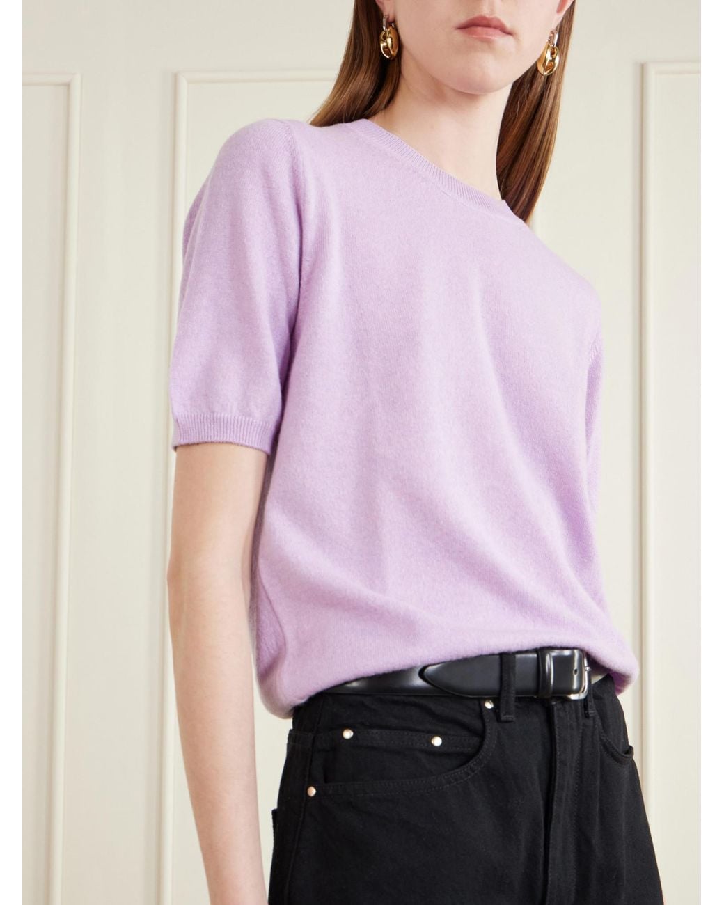 &Daughter Purple Cropped T-Shirt