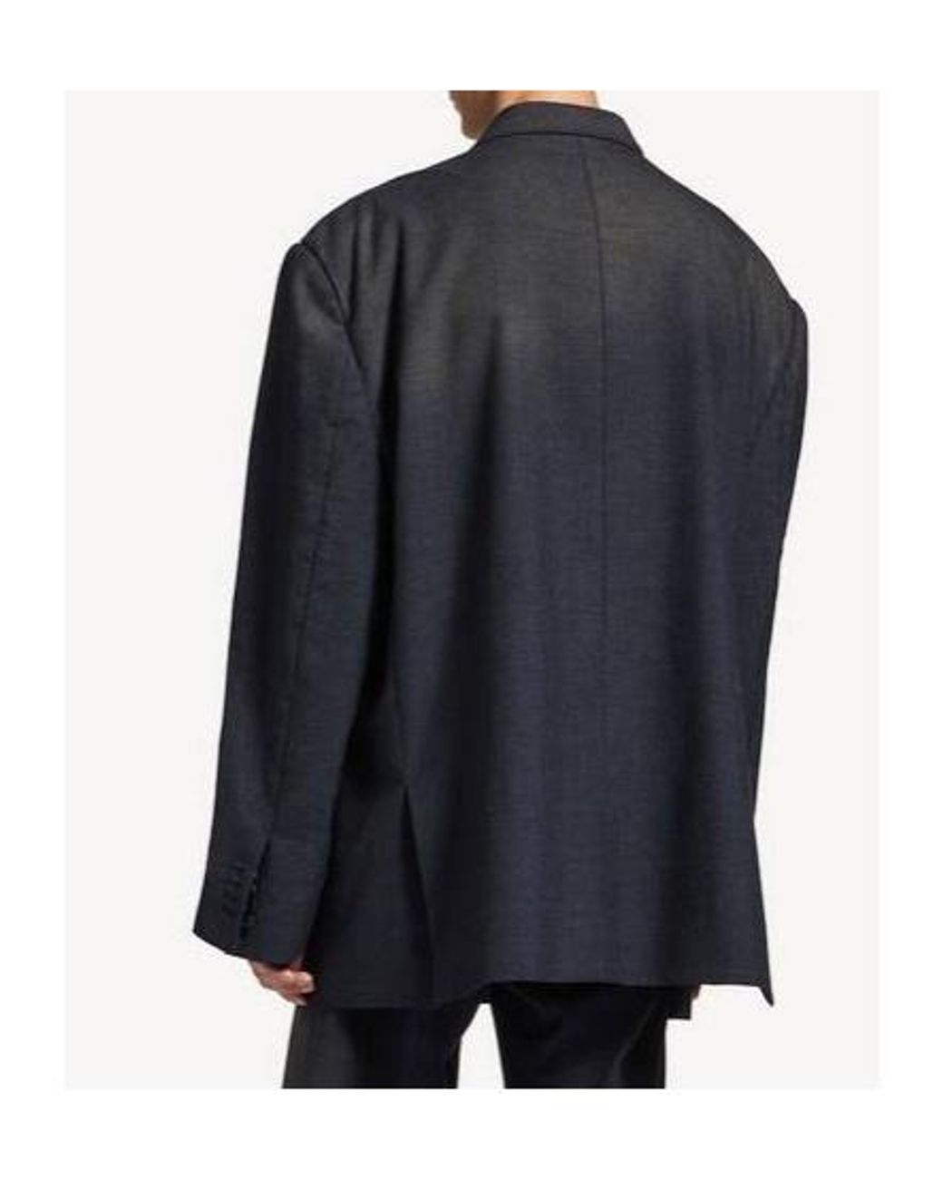 Balenciaga Blue Wool Faded Blazer for men