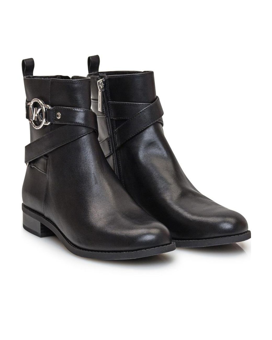 MICHAEL Michael Kors Black Rory Logo-Plaque Boots