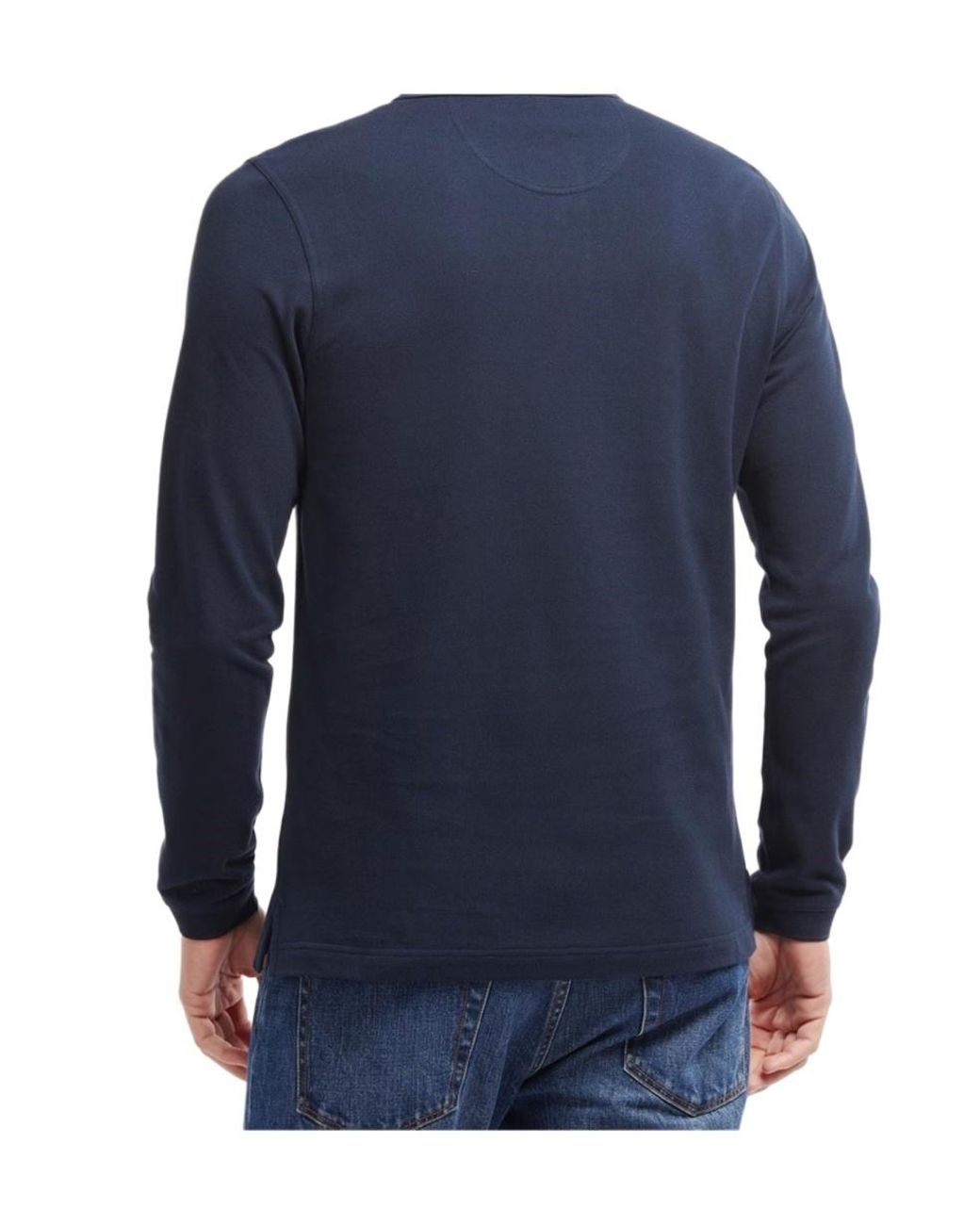 Barbour Blue Long-Sleeved Polo Shirt for men