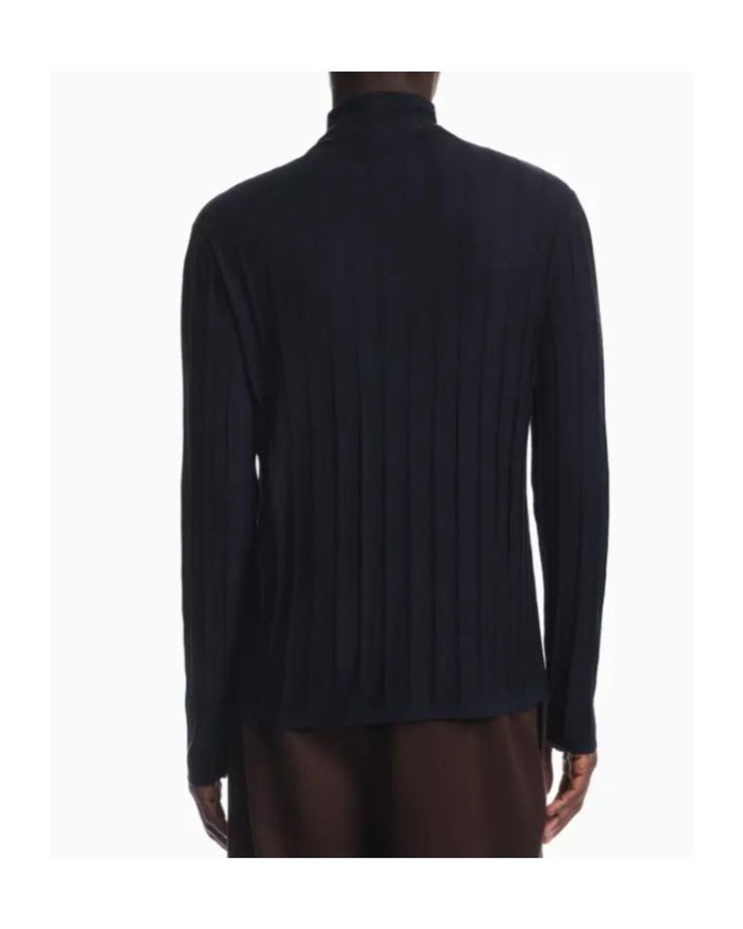 Emporio Armani Blue Mock-Neck Pullover for men