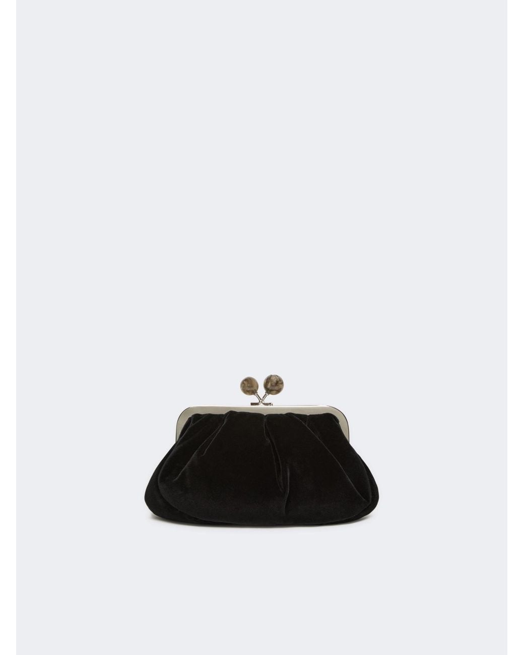 Weekend by Maxmara Black Wkagiochi Velvet Clutch Bag