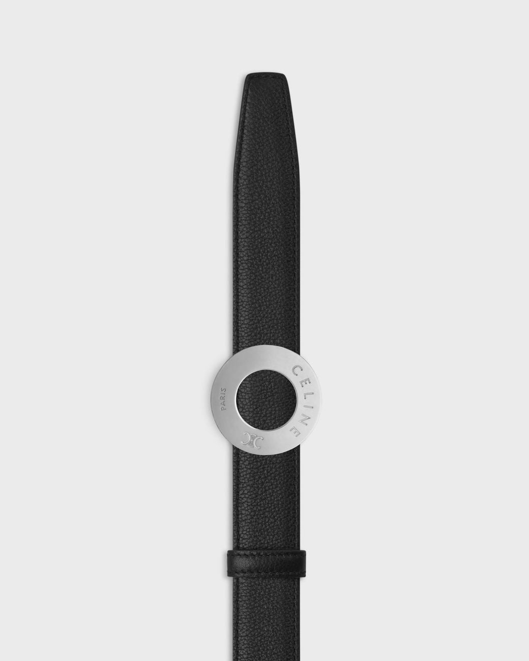 Céline Blue 25Mm Double-Sided Leather Belt With Disc Buckle