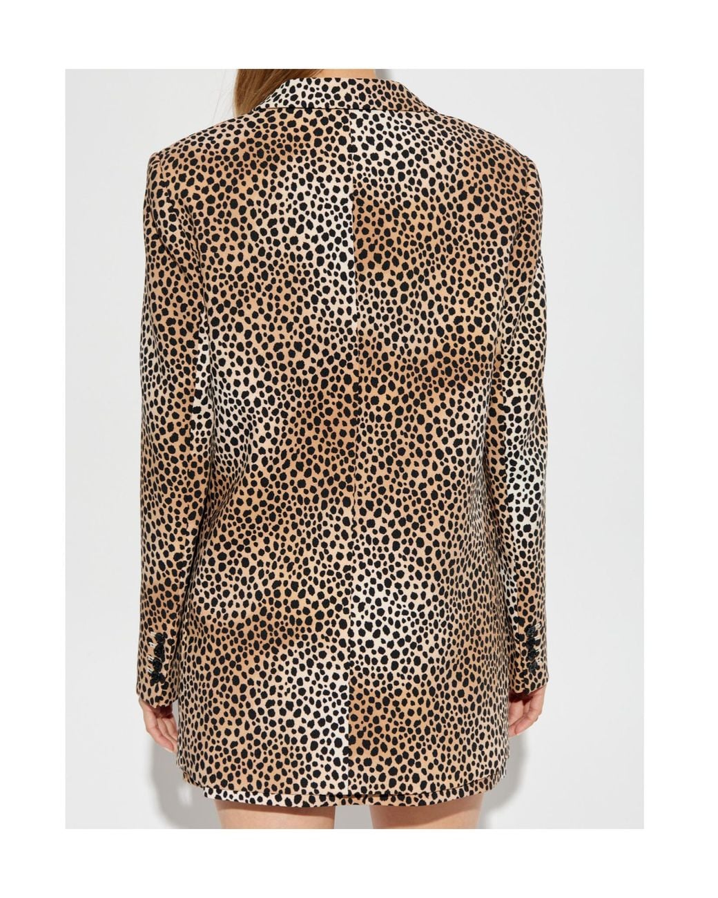 Michael Kors Brown Michael Leopard Printed Single-Breasted Blazer