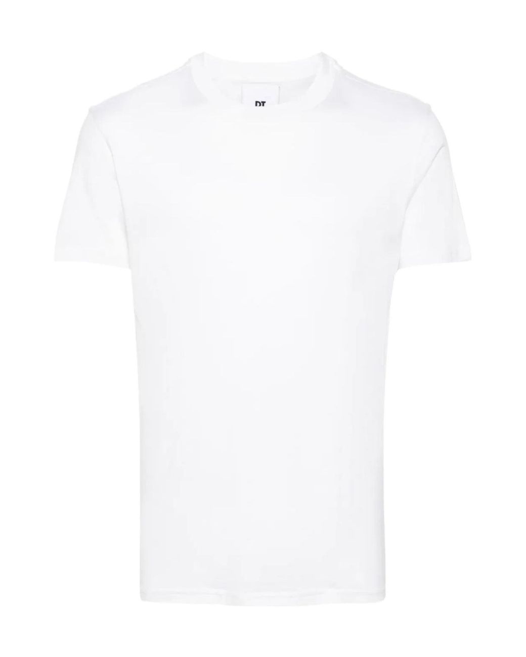 PT01 White Pt Torino Plain Lightweight Crewneck T-Shirt for men