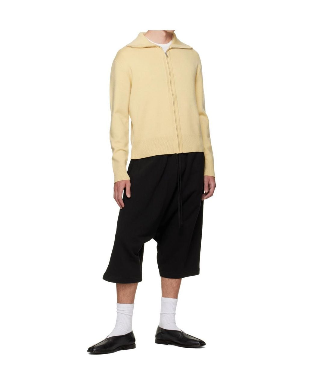 Entire studios White Knitted Zip-Up Cardigan for men