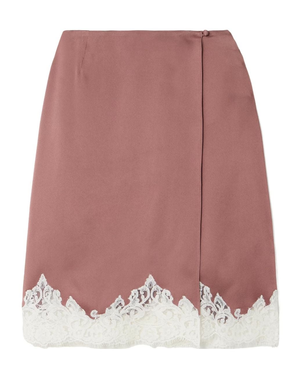 Stella McCartney Pink Lace-Trimmed Wrap Skirt