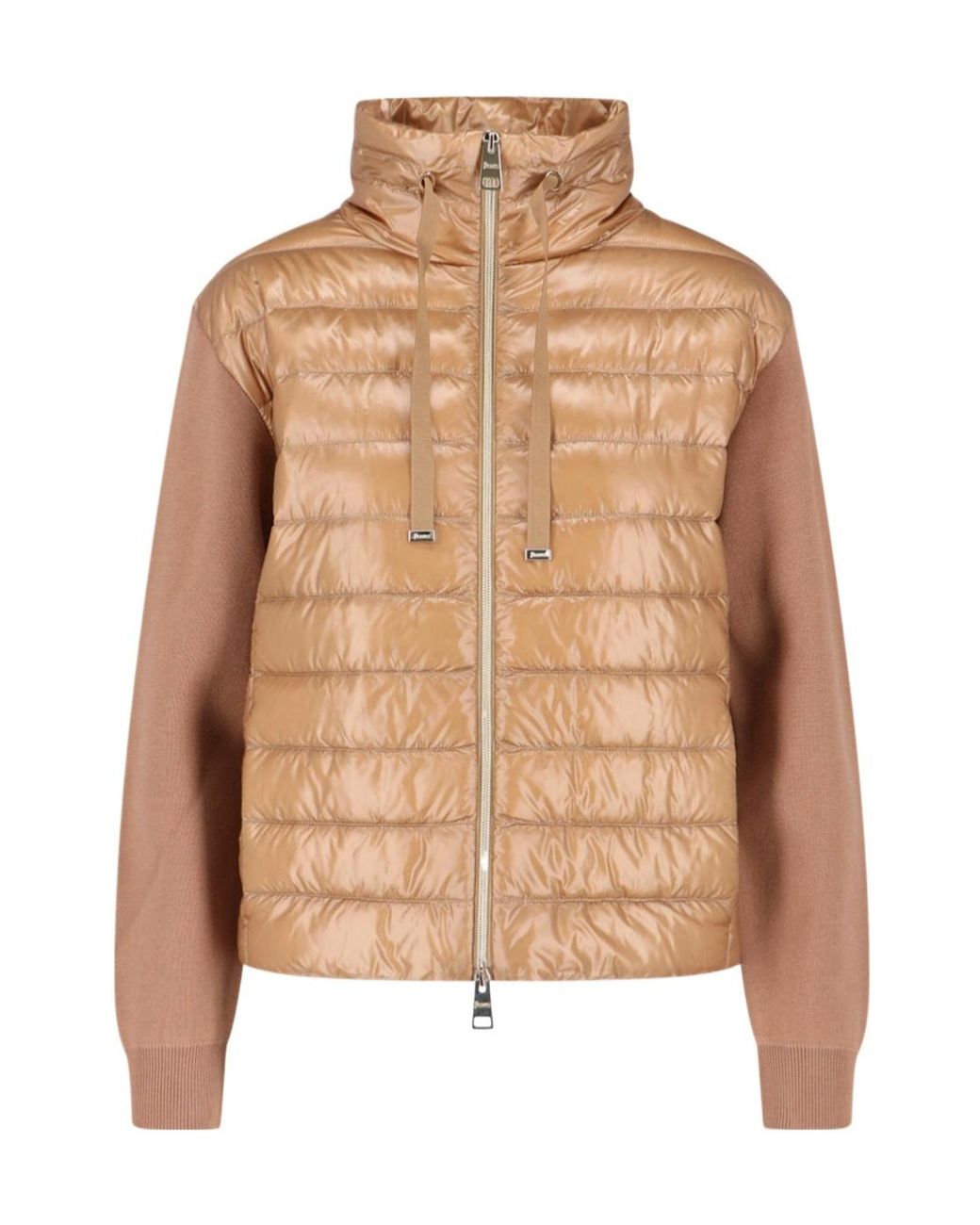 Herno Brown Quilted Panel Jacket