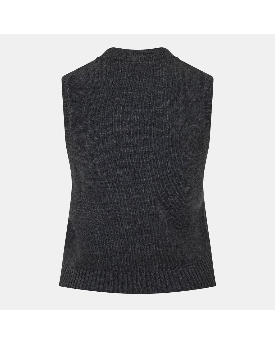 Ganni Black Crewneck Knit Vest
