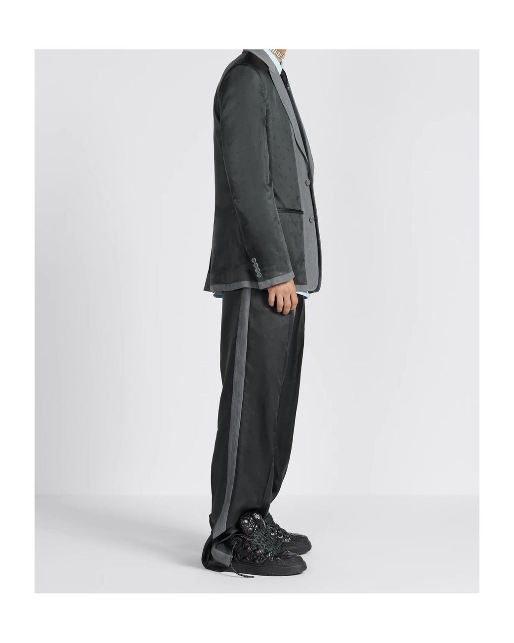 Dior Gray Homme Button Detailed Straight Leg Pants for men