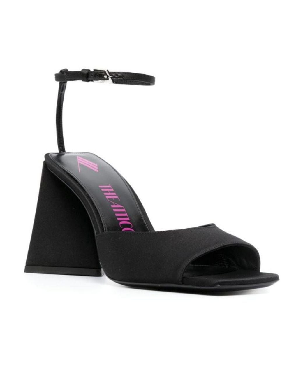 The Attico Black Piper 85Mm Satin Sandals