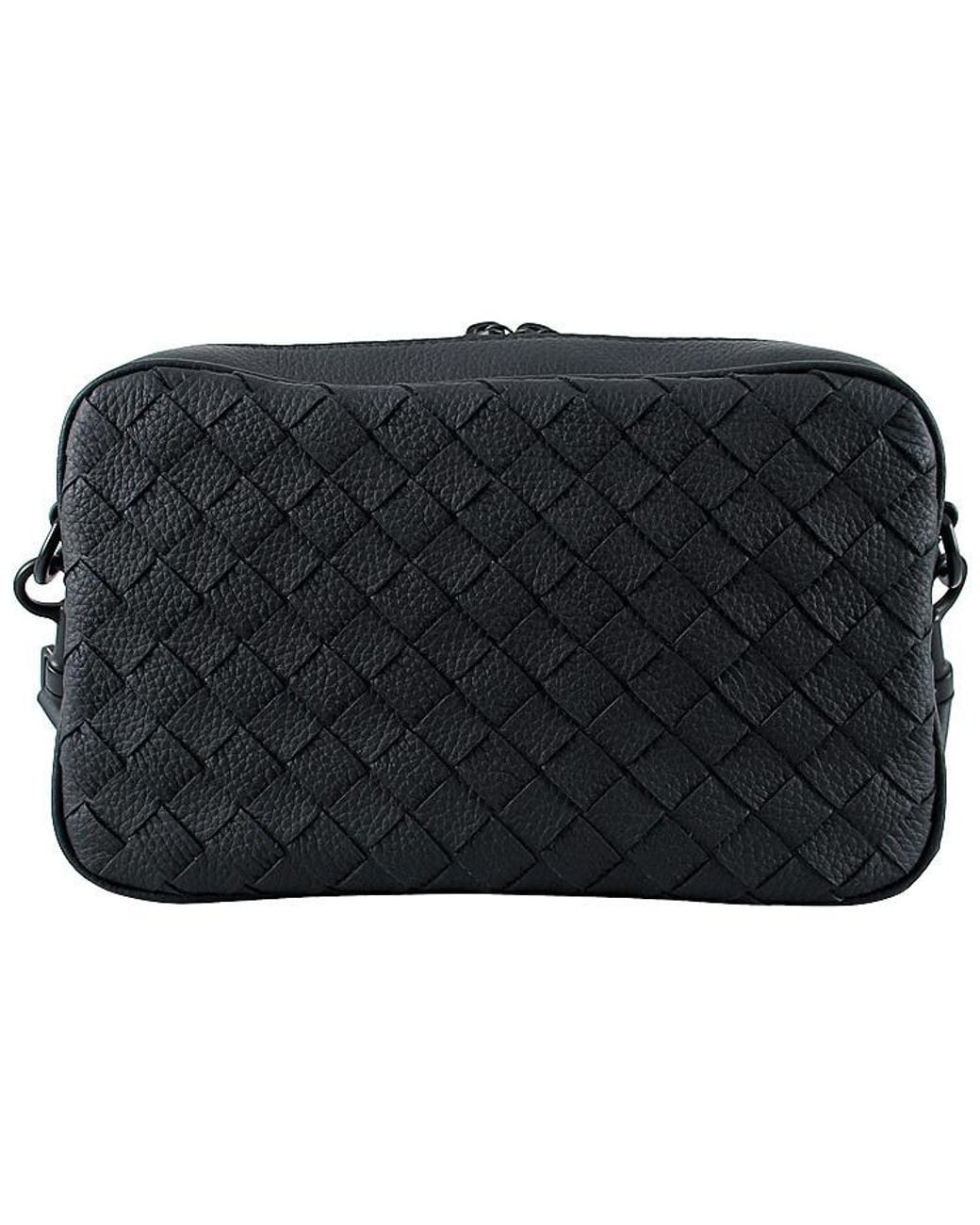 Bottega Veneta White Intreccia Small Camera Bag
