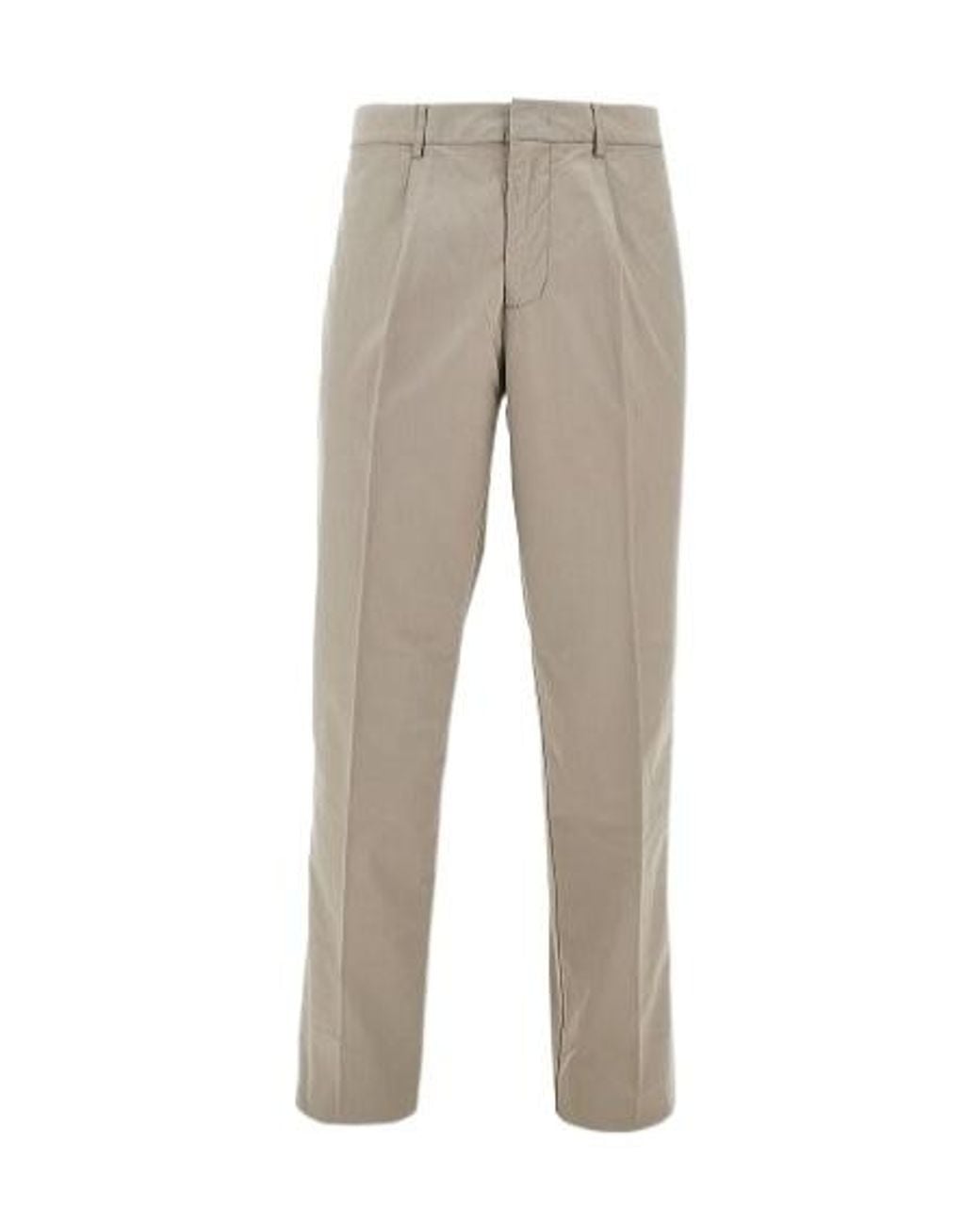 Emporio Armani Gray Lightweight Straight-Leg Pants for men